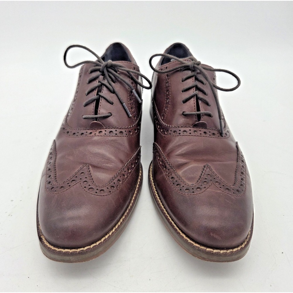 Cole Haan Air Madison Wingtip Men's US 7.5M Brown C10845 Leather Dress Shoes